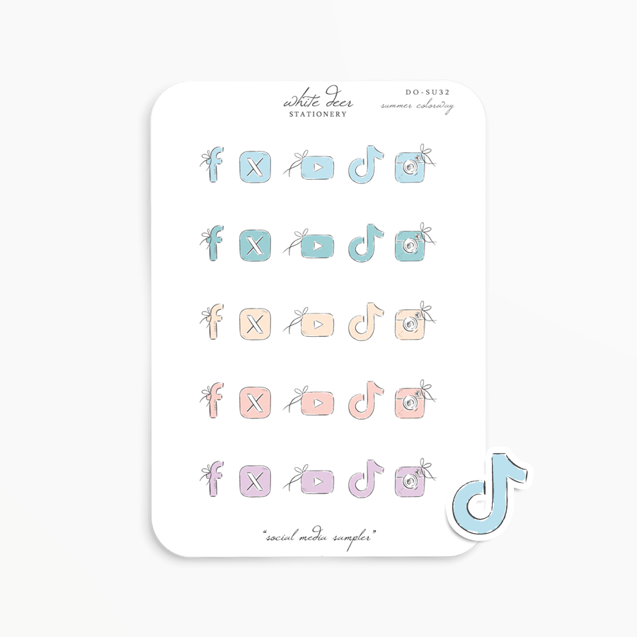Social Media Sampler Doodles - Summer Colorway