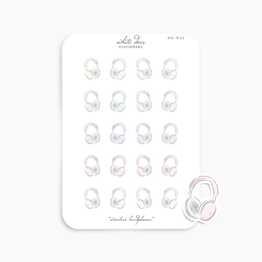 Wireless Headphones Doodles