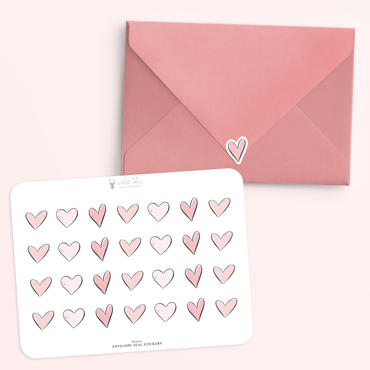 MAGICLULU 25 Sheets Envelope Seal Sticker Invitations Stickers Planner  Stickers Sealing Heart Stickers Envelope Stickers Gift Envelopes Heart  Shape