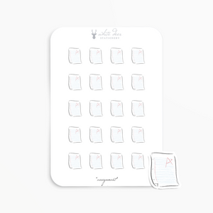 Assignment Given Doodle Planner Stickers | Assignment Doodles – White Deer Stationery