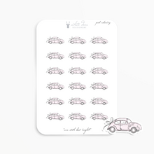 Load image into Gallery viewer, Car With Bow - Pink Colorway Doodles