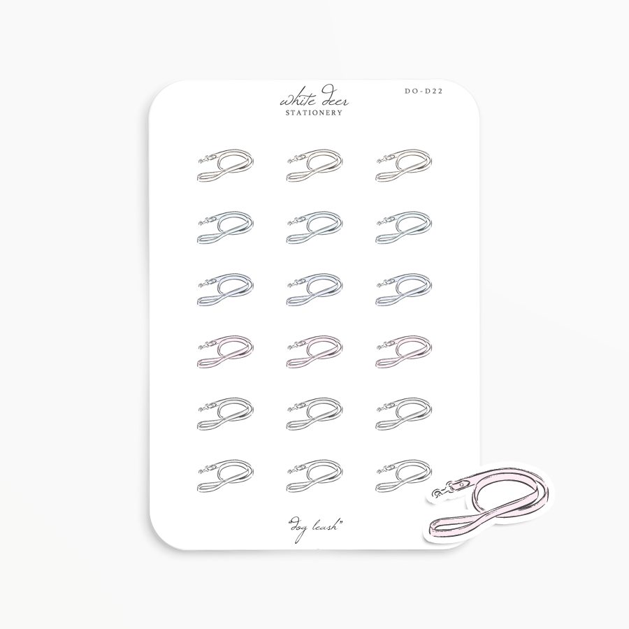 Leash Sticker Planner Stickers | Dog Leash Doodles – White Deer Stationery