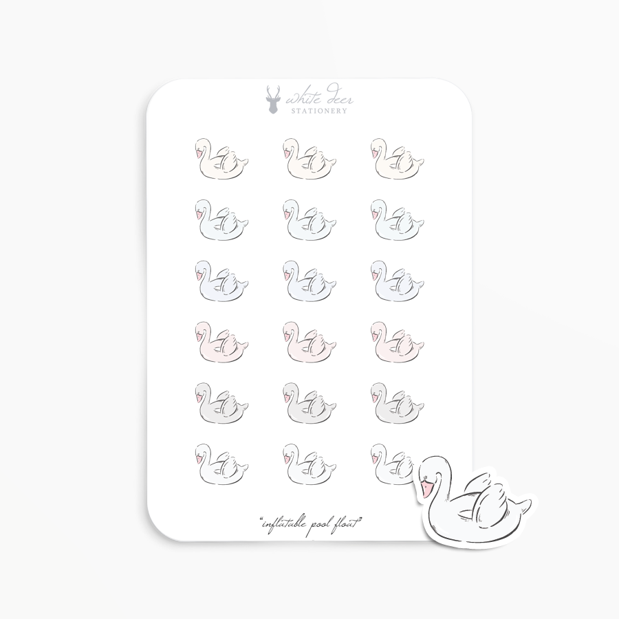 Planner Stickers | Inflatable Pool Float Doodles – White Deer Stationery