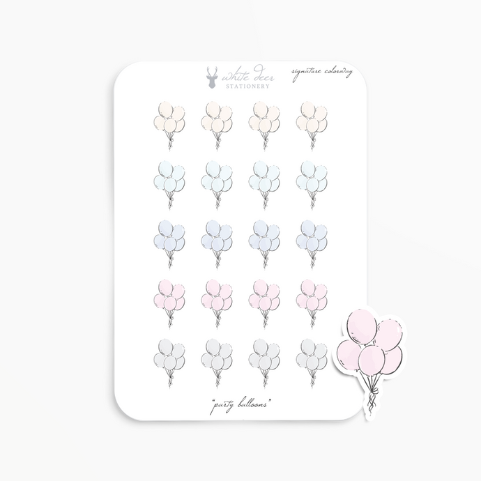 Party Balloons - Signature Colorway Doodles