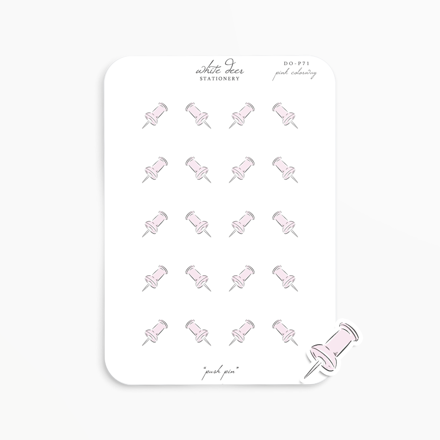 Push Pin - Pink Colorway Doodles