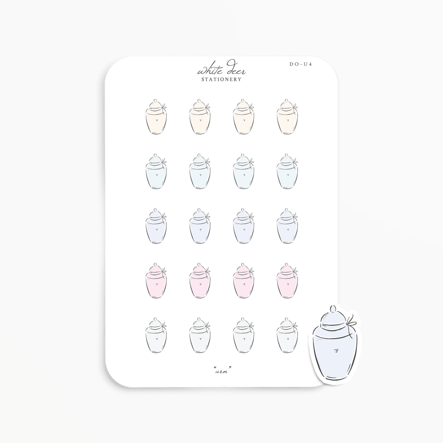 Planner Stickers | Urn Doodles – White Deer Stationery