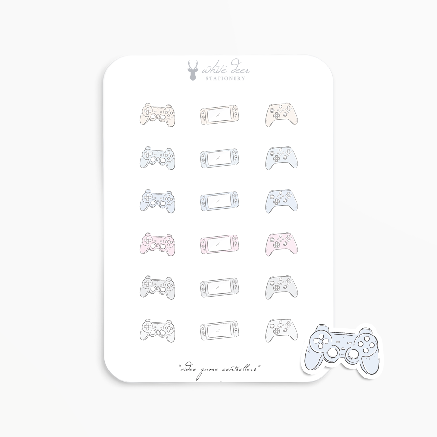 Video Game Controllers Doodles